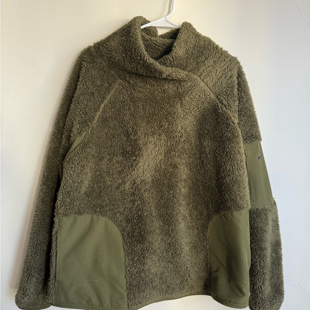 Olive Green Fleece Pullover